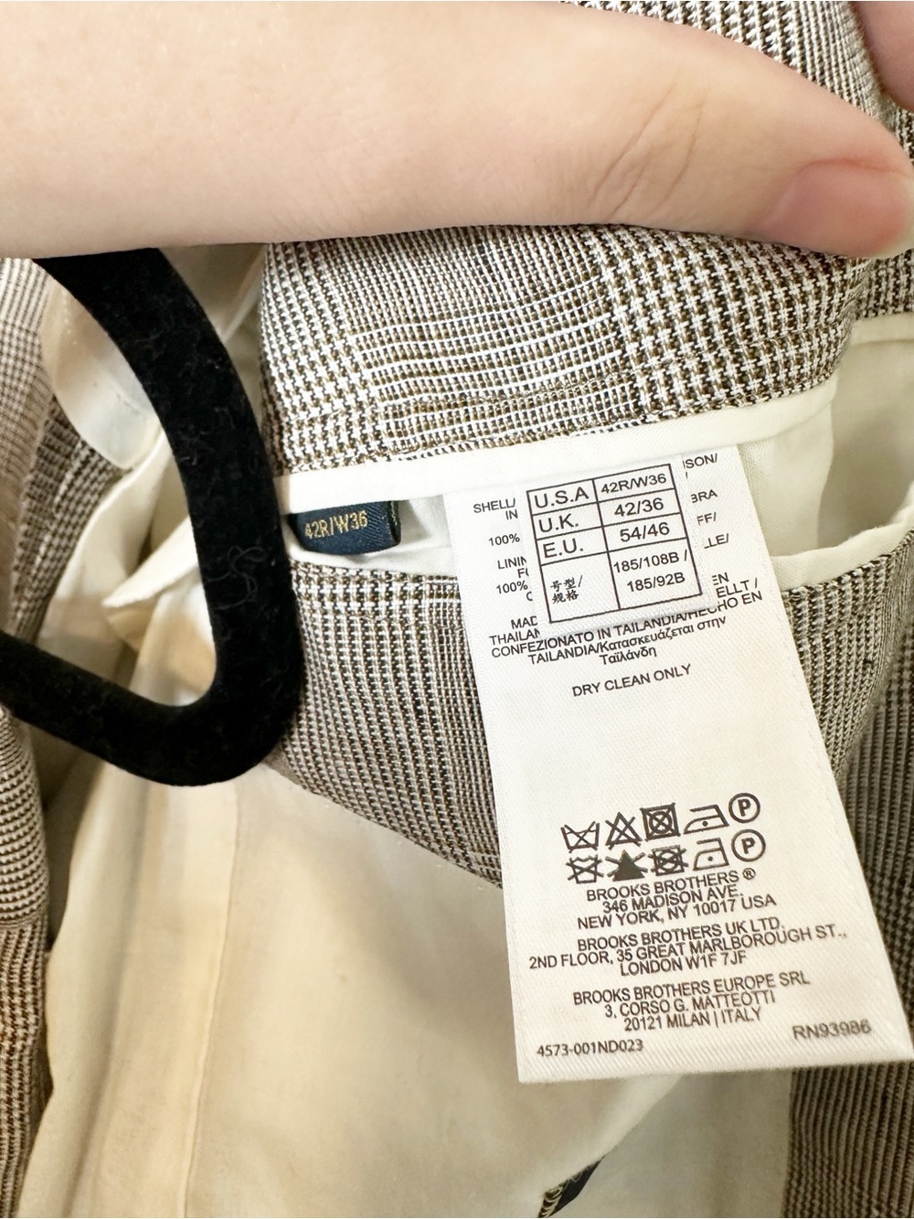 Brooks Brothers Regent Blazer Suit Set 100% Linen Solbiati Fabric 42R / W36 - Picture 8 of 10